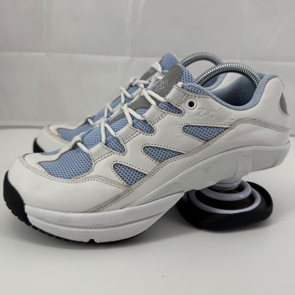 Z-Coil Freedom Sneakers Womens 9 White Blue Pain Relief Orthopedic Shoes